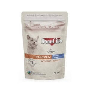 Bonacibo Kitten Pouch – Chicken Chunks In Gravy 85G
